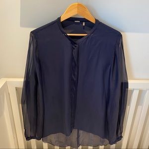 Eli’s Tahari Midnight Blue Blouse